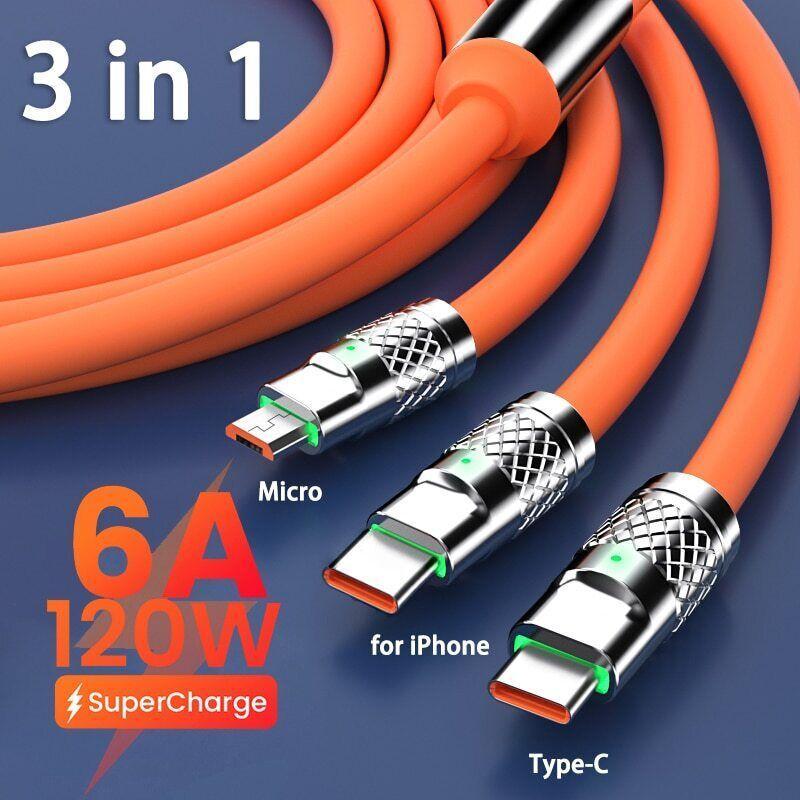 3 in 1 Lightning charging Cable