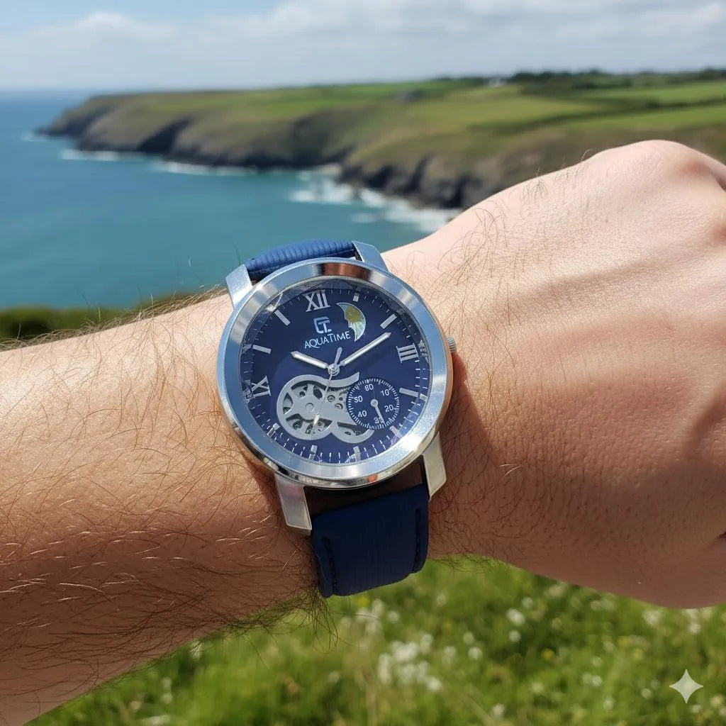 AQUATIME Men's Blue Quartz Watch