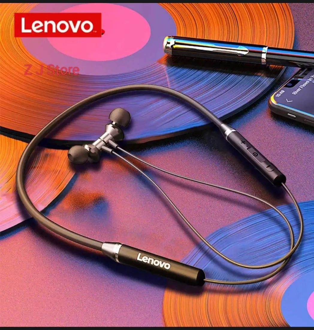 Lenovo HE05 Bluetooth Earphone Neck Hanging Neck Band Wireless Magnetic Design