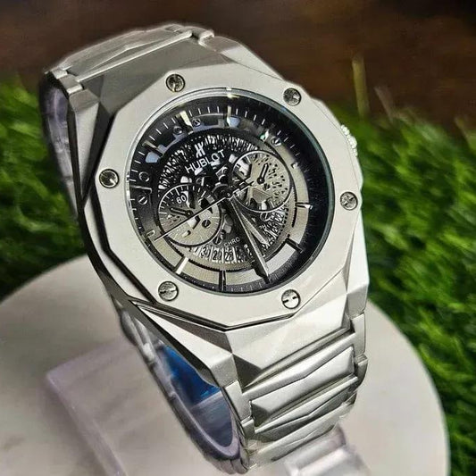 Men's Quartz Water Resistant Watch with Chain Strap