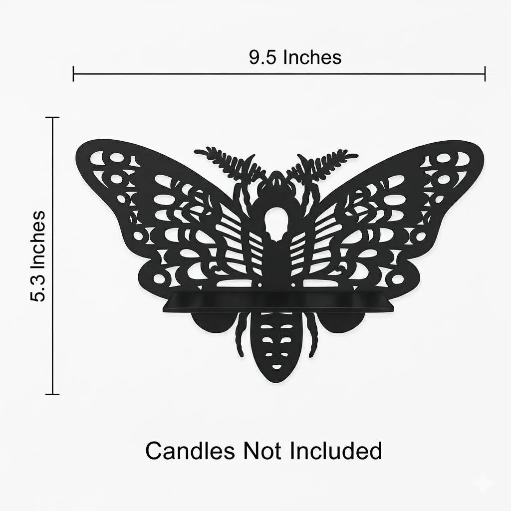 Pack of 3 Butterfly Shaped Wooden Wall Shelf  Decorative Wall Hanging Rack for Living Room & Bedroom