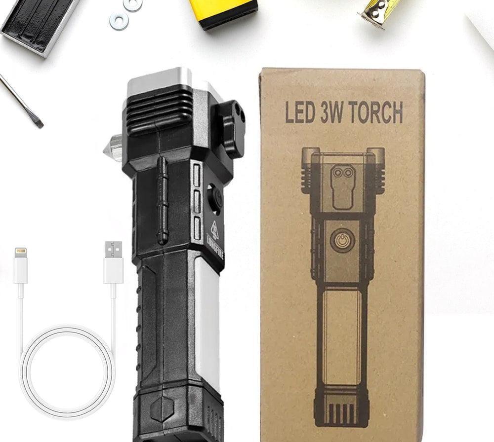 Rechargeable LED Torch Light - Essential Camping Gear with Type-C Charging Port