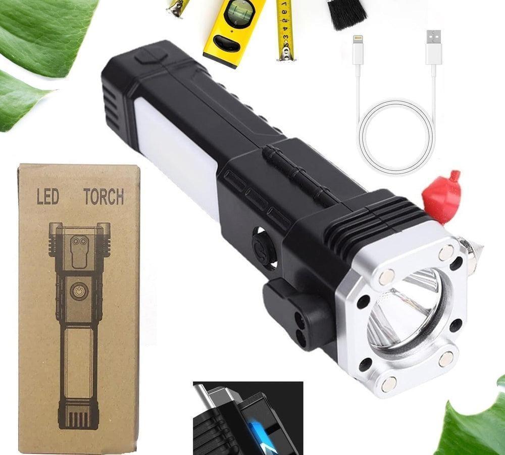 Rechargeable LED Torch Light - Essential Camping Gear with Type-C Charging Port
