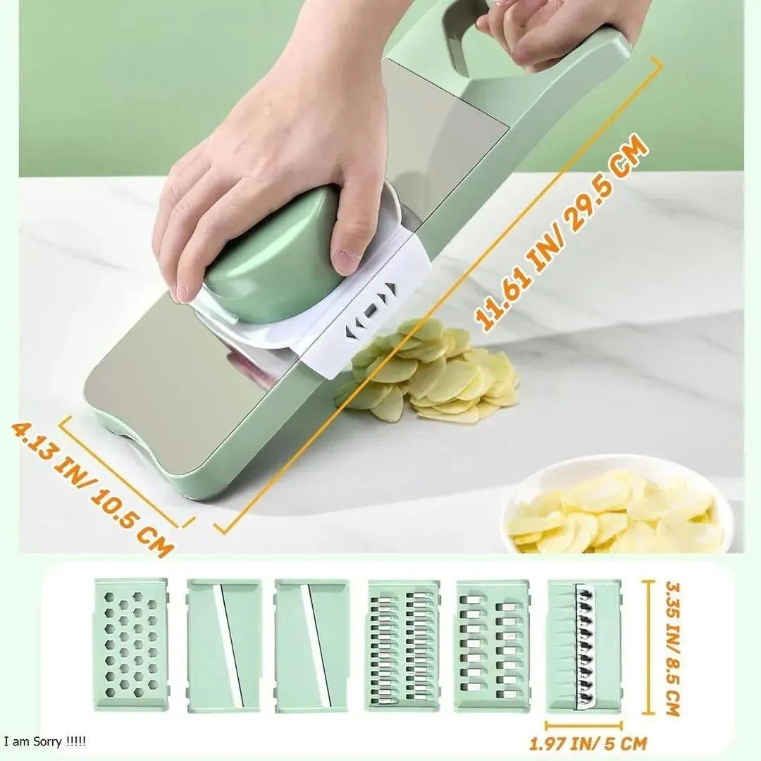 Stainless Steel Vegetable Slicer - 5 In1 for Effortless Food Preparation