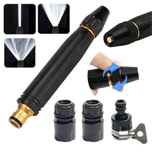 AdjustableWaterSprayNozzle_DurablePlasticGardenHoseSprayer
