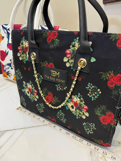 Girl's Canvas Printed Tote Bag - Beauty of Charm