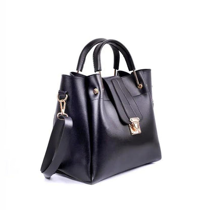Girl's PU Leather Plain Hand Bag Set