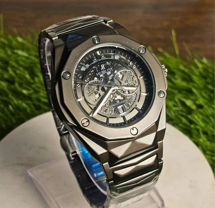 Men's Quartz Water Resistant Watch with Chain Strap