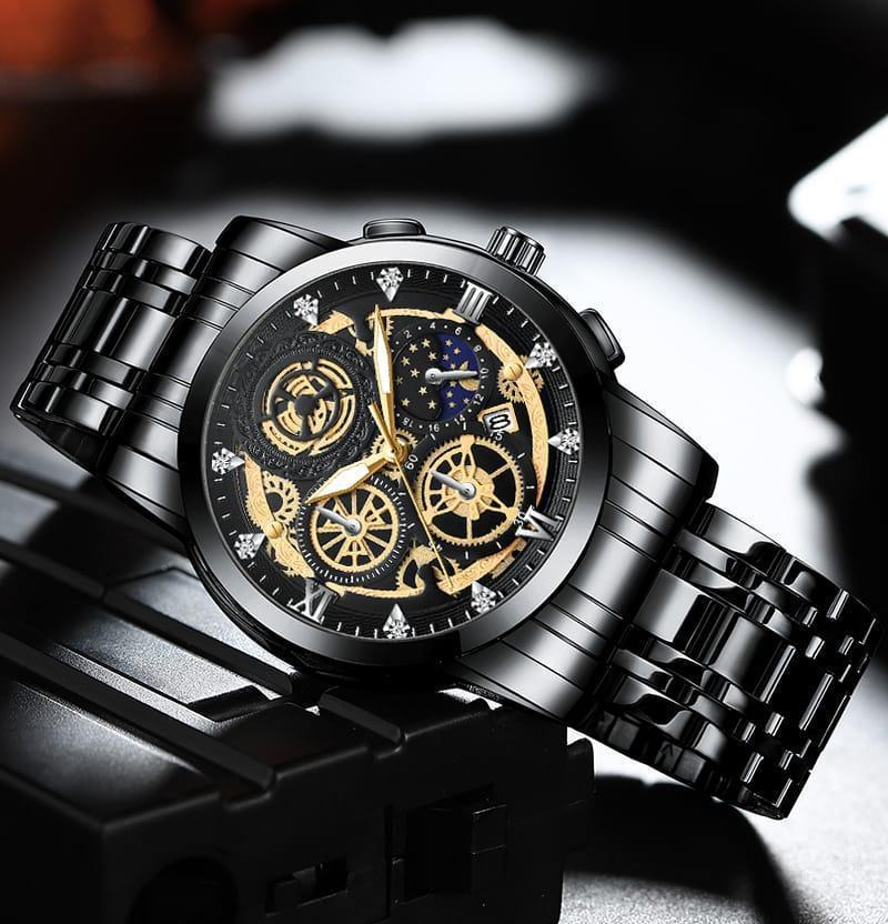 Men's Chronograph Watch - 1 Pc Stylish Stainless Steel