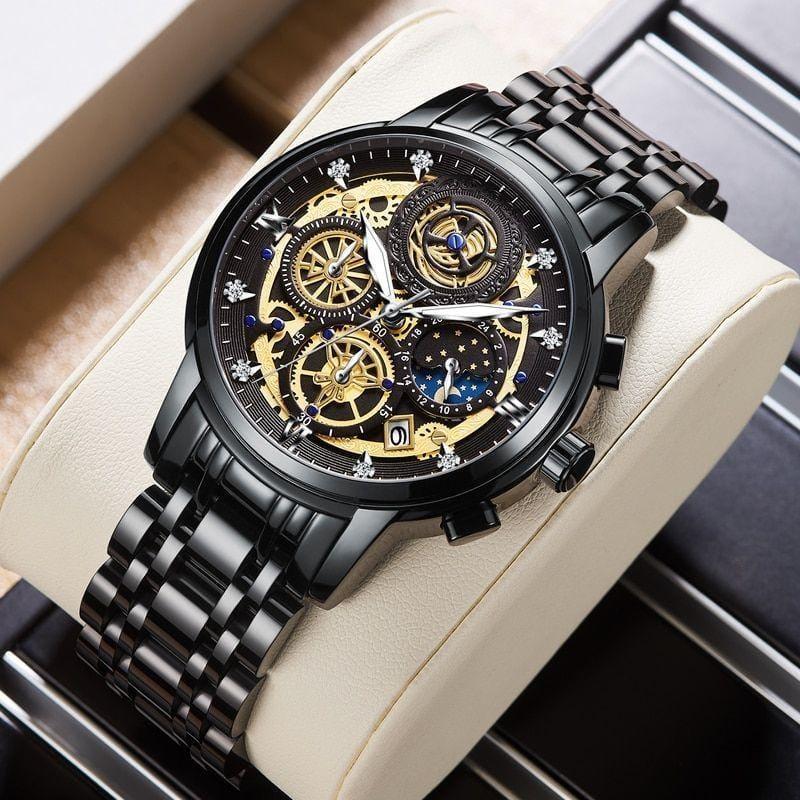 Men's Chronograph Watch - 1 Pc Stylish Stainless Steel