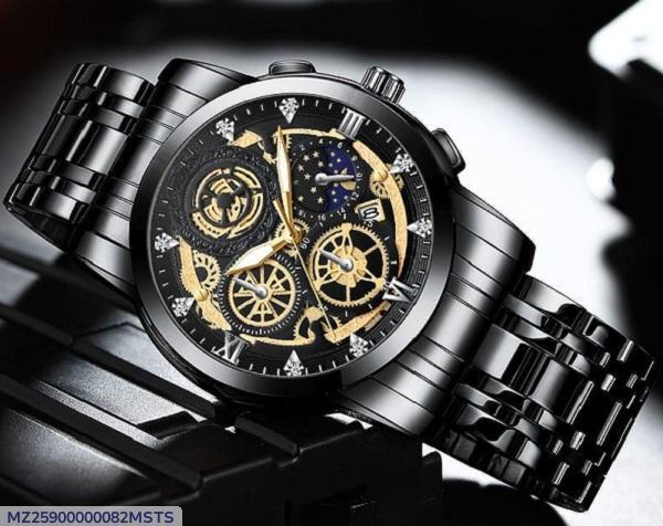 Men's Chronograph Watch - 1 Pc Stylish Stainless Steel