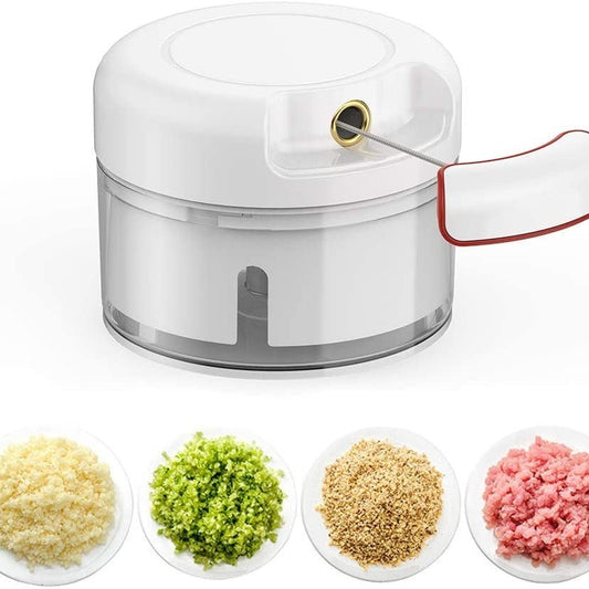 MiniFoodChopper_Hand-PoweredMeatGrinder_Mincer_Mixer_BlenderforFruits_Vegetables_Nuts_andMeatPowerful_PortableKitchenTool