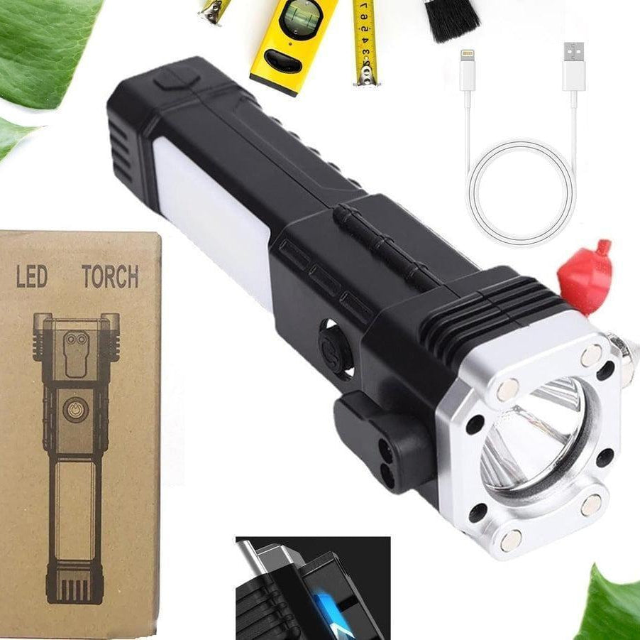 Rechargeable LED Torch Light - Essential Camping Gear with Type-C Charging Port