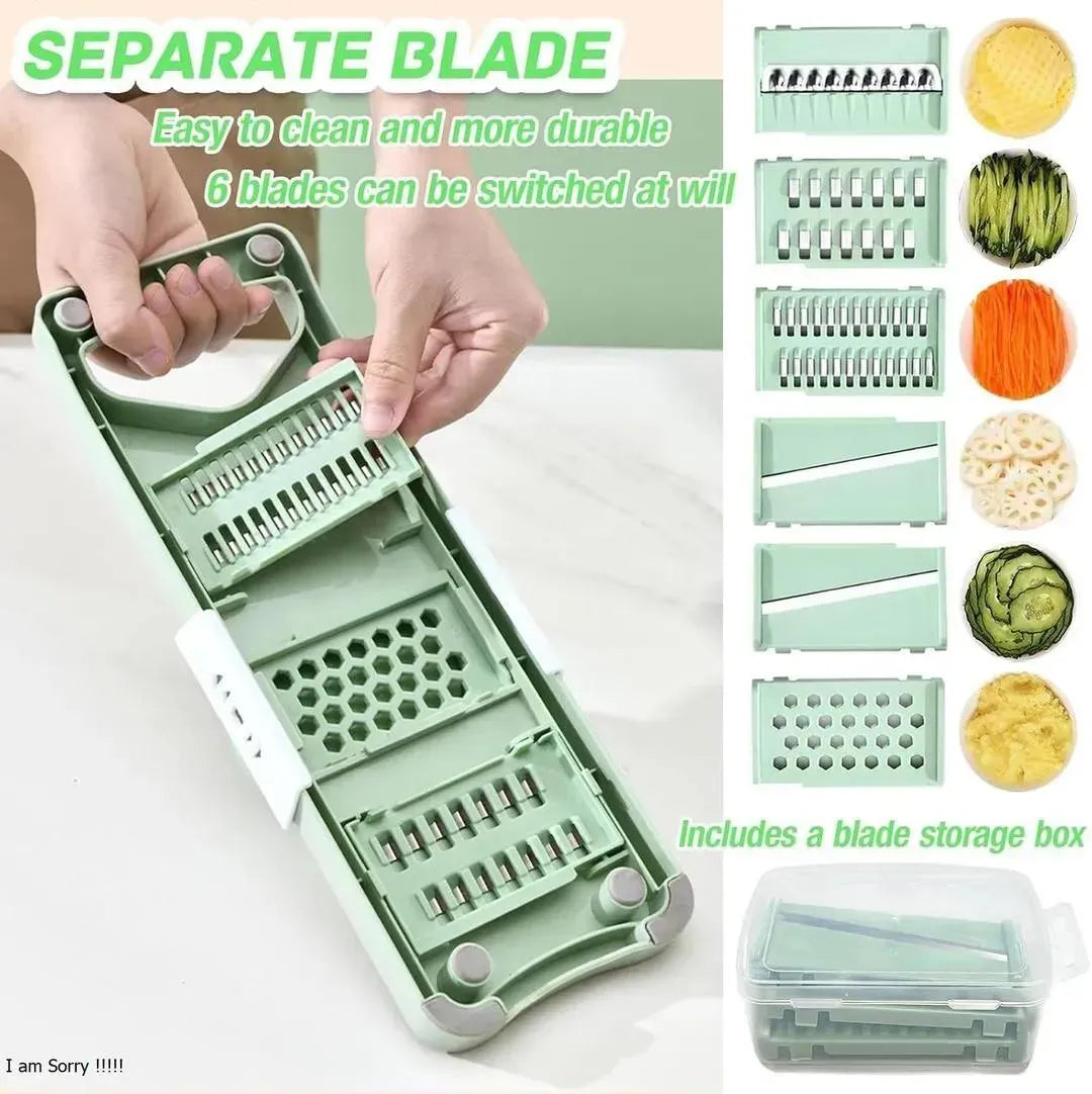 Stainless Steel Vegetable Slicer - 5 In1 for Effortless Food Preparation