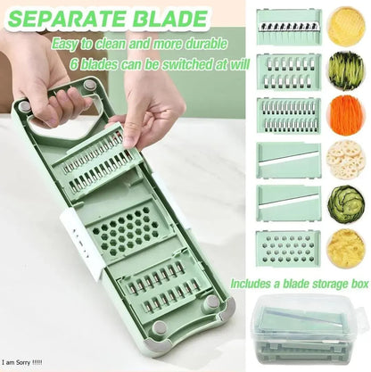 Stainless Steel Vegetable Slicer - 5 In1 for Effortless Food Preparation
