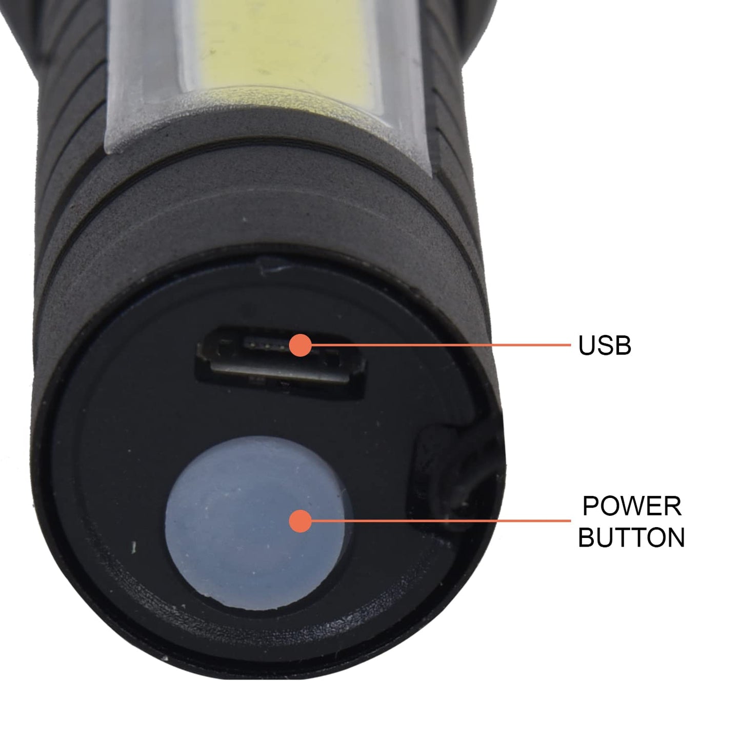 USBChargingXPE_COBLEDFlashlightLampTorchWithClipThreeModeZoomableLampBuiltinBatterywithBox