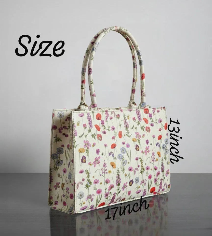 Women's Nylon Printed Tote Bag - Beauty of Charm