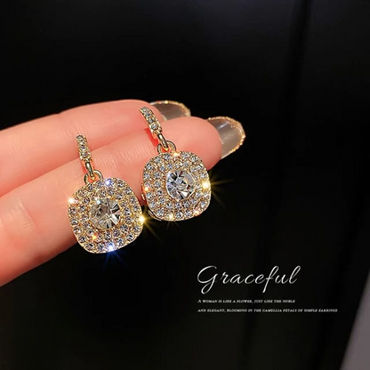 beautiful Sparkling Korean Zircon Earrings - Beauty of Charm