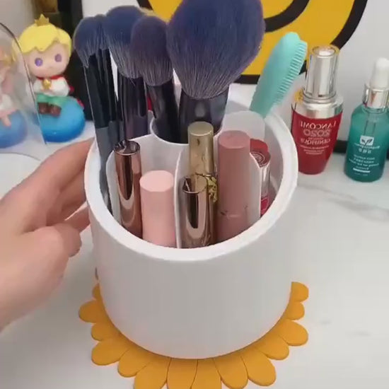 360_RotatingMakeupBrushStorageBoxDesktopCosmeticOrganizerforBrushes_Lipsticks_EyebrowPencils_BeautyTools video